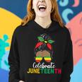 Juneteenth Outfit Women Messy Bun Eye Glasses Women Hoodie Gifts for Her