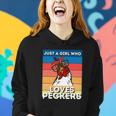 Just A Girl That Loves Peckers Funny Chicken Woman Tee Women Hoodie Gifts for Her