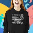 My Papa Is My Hero Firefighter For Grandchild Kids Women Hoodie Gifts for Her