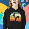 Palm Tree Vintage Retro Style Tropical Beach Women Hoodie Gifts for Her