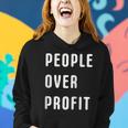 People Over Profit Anti Capitalism Protest Raglan Baseball Tee Women Hoodie Gifts for Her