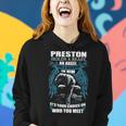 Preston Name Gift Preston And A Mad Man In Him Women Hoodie Gifts for Her