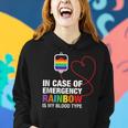 Pride Month Rainbow Is My Blood Type Lgbt Flag Women Hoodie Gifts for Her