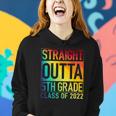 Straight Outta 5Th Grade Class Of 2022 Graduation Rainbow Women Hoodie Gifts for Her