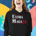 Ultra Maga Retro Style Red And White Text Women Hoodie Gifts for Her