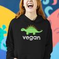 Vegan Dinosaur Green Save Wildlife Women Hoodie Gifts for Her