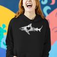 Vintage Shark Silhouette Hammerhead Shark Tiger Shark Heart 158 Trending Shirt Women Hoodie Gifts for Her