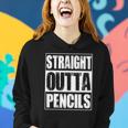 Vintage Straight Outta Pencils Gift Women Hoodie Gifts for Her