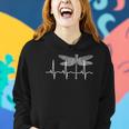 Womens Dragonfly Gifts For Women & Men - Dragonfly Lover Heartbeat Women Hoodie Gifts for Her