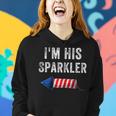 Womens Im His Sparkler His And Her 4Th Of July Matching Couples Women Hoodie Gifts for Her