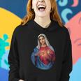 Womens Immaculate Heart Of Mary V-Neck Women Hoodie Gifts for Her