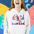 4Th Of July 2022 Patriotic Gnomes Funny American Usa Women Hoodie Gifts for Her