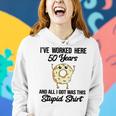 50 Year Co-Worker Fifty Years Of Service Work Anniversary Women Hoodie Gifts for Her