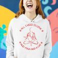 All I Need Is Love And Yoga And A Cat Lovers Gift For Yoga Lovers Red Women Hoodie Gifts for Her