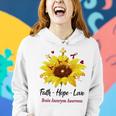 Brain Aneurysm Awareness Faith Hope Love Women Hoodie Gifts for Her