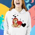 Cartoon Animal Happy Loving Teddy Bear Women Hoodie Gifts for Her