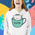 Cute Cat In Mug Women Hoodie Gifts for Her