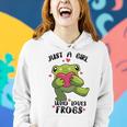 Cute Frog Just A Girl Who Loves Frogs Funny Frog Lover Gift For Girl Frog Lover Women Hoodie Gifts for Her