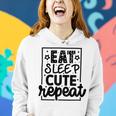 Eat Sleep Cute Repeat Graphic Design For Babys Women Hoodie Gifts for Her