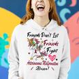 Friends Dont Let Friends Fight Arteriovenous Malformation Alone Unicorn Burgundy Ribbon Arteriovenous Malformation Support Arteriovenous Malformation Awareness Women Hoodie Gifts for Her