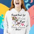 Friends Dont Let Friends Fight Brain Cancer Alone Unicorn Grey Ribbon Brain Cancer Brain Cancer Awareness Women Hoodie Gifts for Her