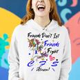 Friends Dont Let Friends Fight Chronic Fatigue Syndrome Cfs Alone Unicorn Blue Ribbon Chronic Fatigue Syndrome Support Cfs Awareness Women Hoodie Gifts for Her