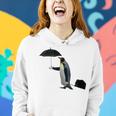 Funny Business Penguin Birds With Human Hands Women Hoodie Gifts for Her