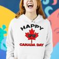 Happy Canada Day Funny Maple Leaf Canada Day Kids Toddler Women Hoodie Gifts for Her
