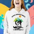 Never Underestimate An Old Guy On A Bicycle Women Hoodie Gifts for Her