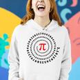 Pi Π Spiral Science Mathematics Math Irrational Number Sequence Women Hoodie Gifts for Her