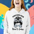 Pontoon Captain Boating Pontoon Hair Dont Care Messy Bun Women Hoodie Gifts for Her