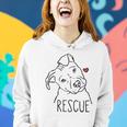 Rescue Dog Pitbull Rescue Mom Adopt Dont Shop Pittie Raglan Baseball Tee Women Hoodie Gifts for Her