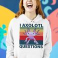 Retro I Axolotl Questions Funny Cute Axolotl Women Hoodie Gifts for Her