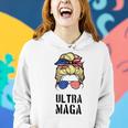 Ultra Mega Messy Bun 2022 Trump Republicans Conservatives Women Hoodie Gifts for Her