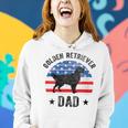 Womens American Flag Golden Retriever Dad 4Th Of July Women Hoodie Gifts for Her