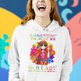 Womens Assuming Im Just An Old Lady Hippie Women Hoodie Gifts for Her