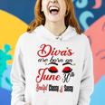 Womens Divas Are Born On June 30Th Cancer Girl Astrology June Queen V Neck Women Hoodie Gifts for Her