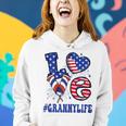Womens Granny Love Usa Flag Grandma 4Th Of July Family Matching Women Hoodie Gifts for Her