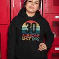 30Th Birthday Vintage Retro 30 Years Old Awesome Since 1992 Gift Women Hoodie Unique Gifts