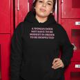 A Woman Does Not Have To Be Modest In Order To Be Respected Women Hoodie Unique Gifts
