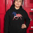 American Patriotic Horse Usa Flag July 4Th Gift Equestrian Women Hoodie Unique Gifts