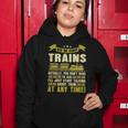 Ask Me About Trains Funny Train And Railroad Women Hoodie Unique Gifts