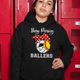 Busy Raising Ballers Funny Softball Volleyball Soccer Mom Women Hoodie Unique Gifts