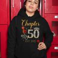 Chapter 50 Years Est 1972 50Th Birthday Red Rose Wine Crown Women Hoodie Funny Gifts