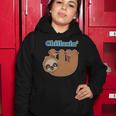 Chillaxin Cartoon Sloth Hanging In A Tree Women Hoodie Unique Gifts
