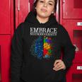 Embrace Neurodiversity Women Hoodie Funny Gifts