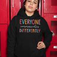 Everyone Communicate Differently Autism Awareness Women Hoodie Funny Gifts