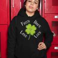 Faith Hope Love Luck 4 Leaf Clover Shamrock Women Hoodie Personalized Gifts
