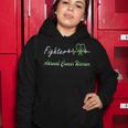 Fighter Adrenal Cancer Warrior Heartbeat Green Ribbon Adrenal Cancer Adrenal Cancer Awareness Women Hoodie Funny Gifts