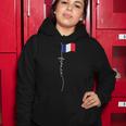 France Signature Flag Pole - Elegant Patriotic French Flag Women Hoodie Funny Gifts